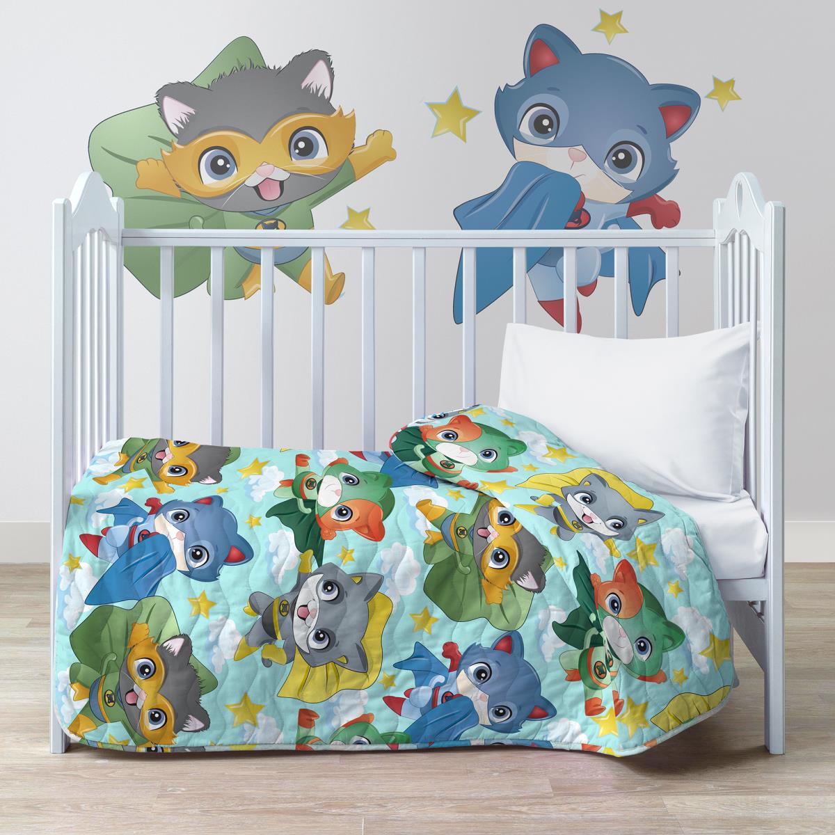 Покрывало стеганое Juno Superhero kittens 16421-1