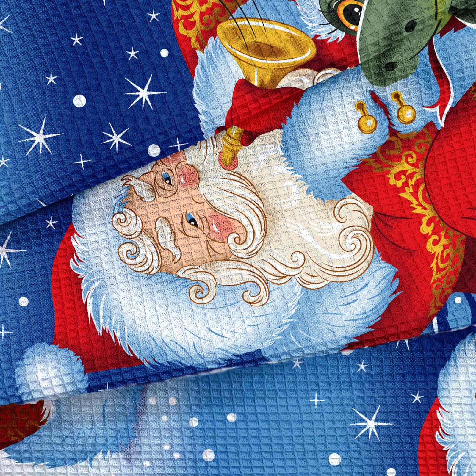 Полотно вафельное 50 см наб 29279-1 Новогодняя музыка