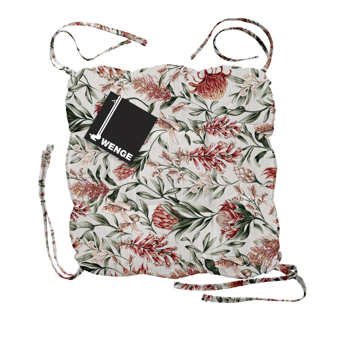 Чехол на табурет с тафтингом квадратный WENGE 60052-1 Floral aura