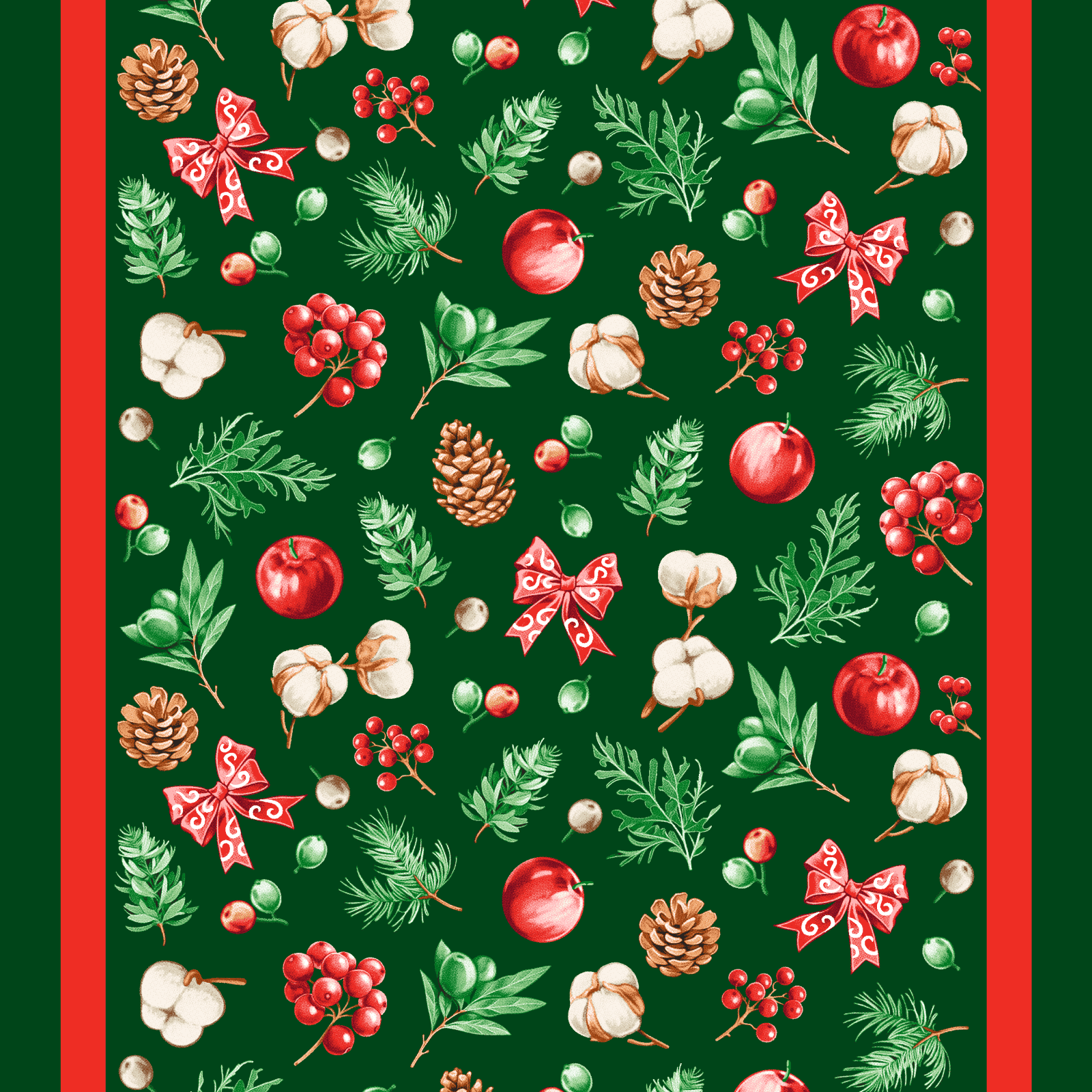 Полотно вафельное 50 см наб 29405-1 Зимнее чудо