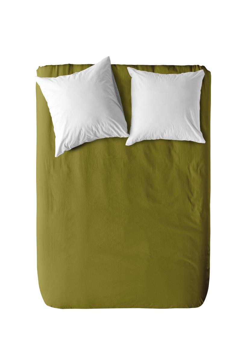 Простыня на резинке перкаль Актив WENGE 86132-12 Moss