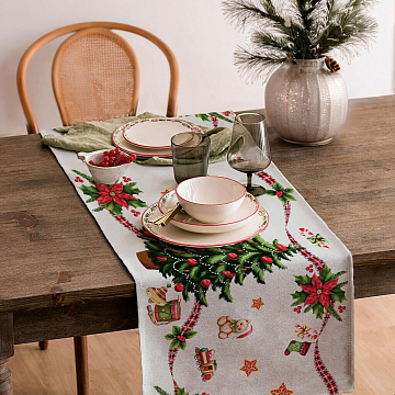 Дорожка 50 см наб 29389-1 Новогодняя ностальгия