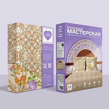 КПБ Любимый дом Бязь РУССКАЯ МАСТЕРСКАЯ (70х70 - 2 шт. панно) 60382-1/13321-9 Вера