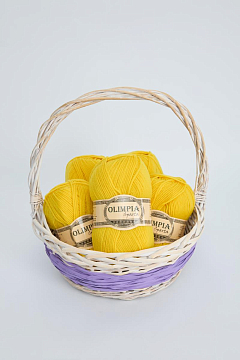 Пряжа для ручного вязания Олимпия Спарта/Olimpia Sparta цв.IR3 лимон 5шт*100г