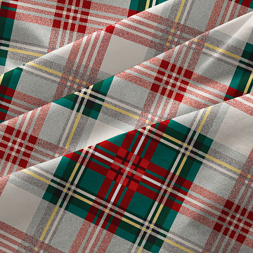 Перкаль 220 см наб 43091-1 Новогодний тартан