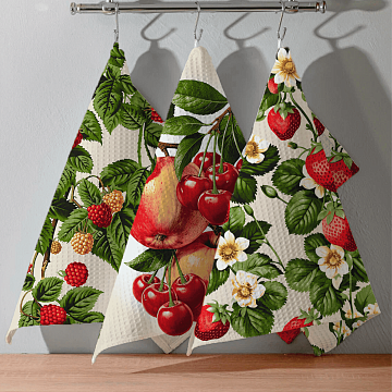 Полотно вафельное 150 см наб 29336-1 Сочный нектар