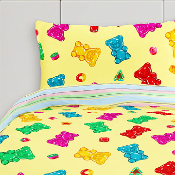 КПБ Milo by Fine Line Поплин 64006-1/50144-2 Гамми на желтом