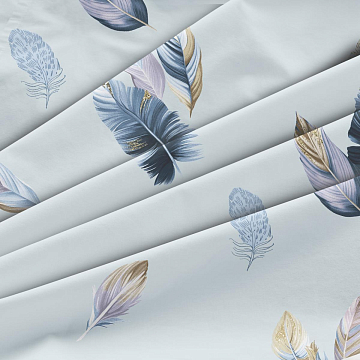 Перкаль 220 см наб 50174-1 Нинэт голубой с ГЛИТТЕРОМ