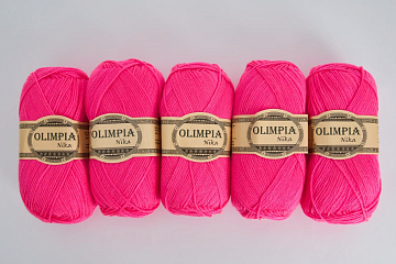 Пряжа для ручного вязания Олимпия Ника/Olimpia Nika цв.G5 розовая 5шт*100г