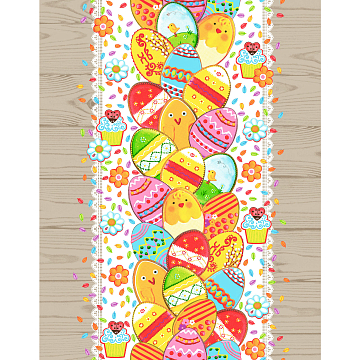 Дорожка 50 см наб 30204-1 Пасхальные пряники