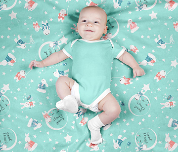 Фланель 90 см наб 64044-1 Космик голубой