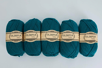 Пряжа для ручного вязания Олимпия Ника/Olimpia Nika цв.G14 морская волна 5шт*100г
