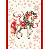Полотно вафельное 50 см наб 29403-4 Сказочный конь