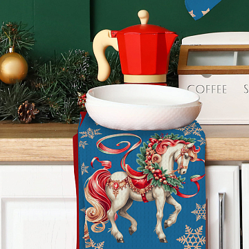 Полотно вафельное 50 см наб 29403-2 Сказочный конь