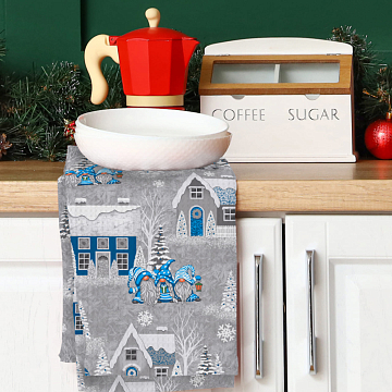 Полотно вафельное 50 см 29220-1 Сказочные гномики