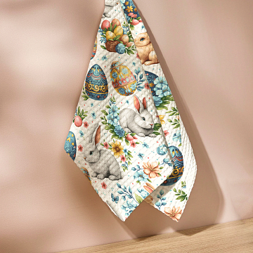 Полотно вафельное 150 см наб 29465-1 Светлая Пасха