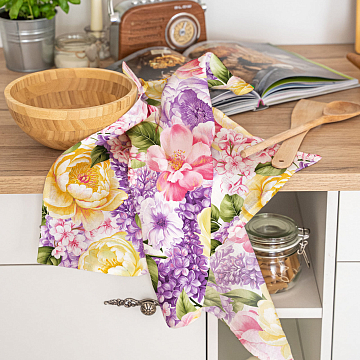 Полотно вафельное 150 см наб 29458-1 Флори