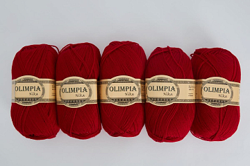 Пряжа для ручного вязания Olimpia Nika цв.G8 вишня 5шт*100г