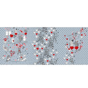 Полотно вафельное 150 см наб 62013-3 Котики