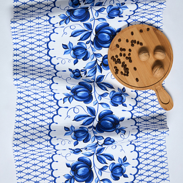 Полотно вафельное 50 см наб 4035-1 Гжель