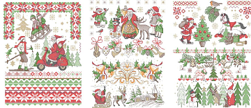 Рогожка 150 см наб арт. 904 29211-1 Новогоднее чудо