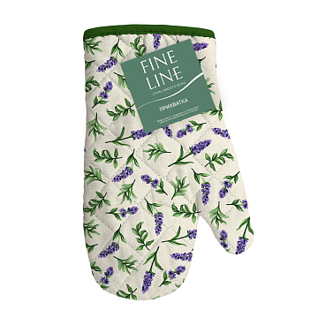 Прихватка-рукавица рогожка Fine Line 62107-1 Сказочная гортензия