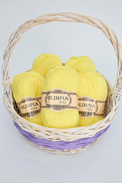 Пряжа для ручного вязания Olimpia Nika цв.G2 лимон 5шт*100г