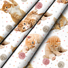 Простыня перкаль WENGE KIDS 16084-1 Kitten orange