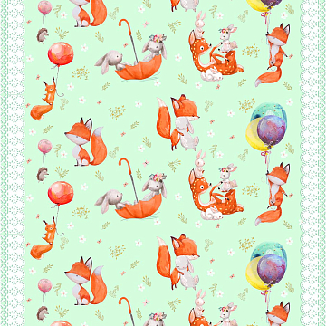 Перкаль 150 см наб 8972-1 Лисята