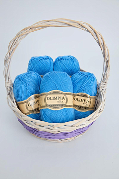 Пряжа для ручного вязания Olimpia Nika цв.G11 голубая 5шт*100г