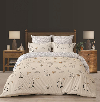 КПБ Ancora by Fine Line Бязь 50296-1/50240-1 Сонные котята