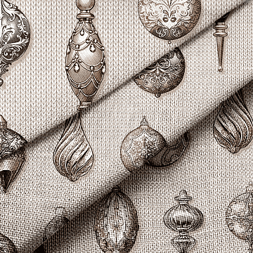 Рогожка 150 см наб арт. 904 29292-1 Новогодняя игрушка