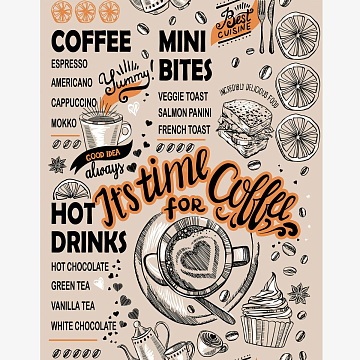 Полотно вафельное 50 см наб 62001-1 Time coffee