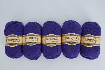 Пряжа для ручного вязания Olimpia Sparta цв.IR12 фиалка 5шт*100г