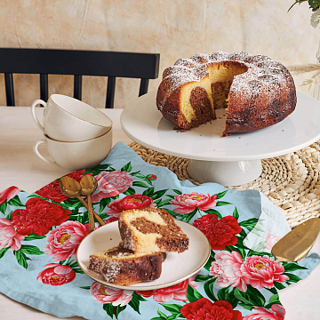 Полотно вафельное 50 см наб 29438-1 Пионы