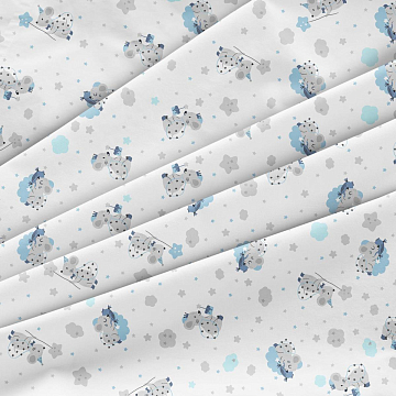 Фланель 90 см наб б/з 64077-1 Звездочет