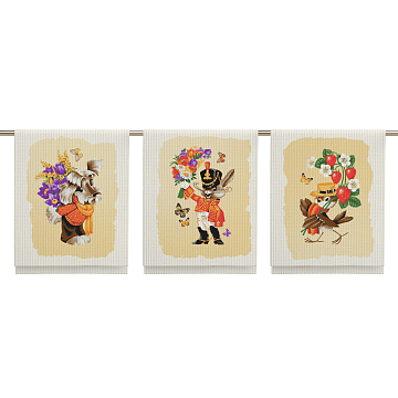 Полотно вафельное 150 см наб 29356-1 Винтажные открытки