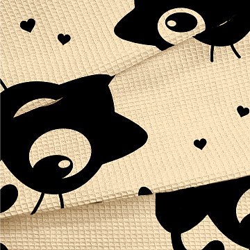 Полотно вафельное 50 см наб 29314-1 Котята