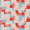 Полотно вафельное 150 см наб 29393-1 Новогодний пэчворк