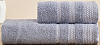 Комплект из 2-х махровых полотенец FLOOX бордюр Алмаз, серо-голубой