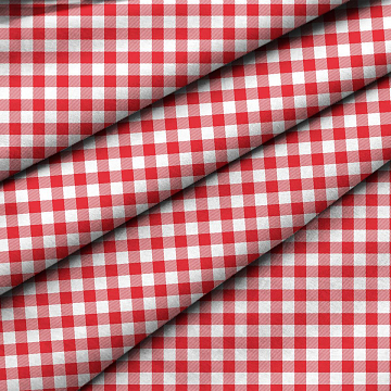 Прихватка-рукавица рогожка Fine Line 62065-2 Красно белая клетка