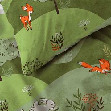 Бязь Комфорт 150 см наб 13481-1 Лесная сказка