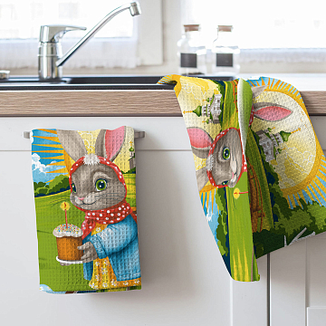 Полотно вафельное 150 см наб 29470-1 Светлый день