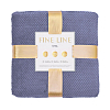 Плед велсофт Fine Line Синий гранит 18-3933 кубик