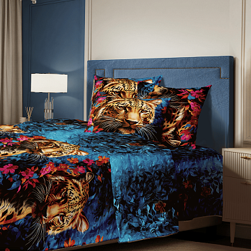 Бязь Премиум 220 см набивная 72043-1 Тропический бриз