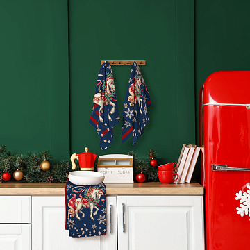 Полотно вафельное 50 см наб 29403-3 Сказочный конь