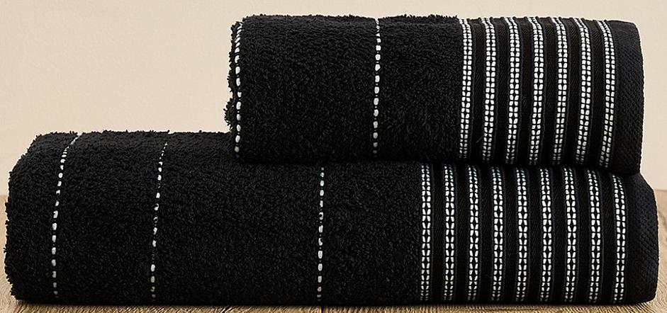 Комплект из 2-х махровых полотенец FLOOX бордюр Ясмина, черный