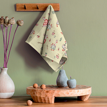 Полотно вафельное 50 см наб 29477-1 Гуси