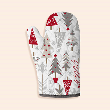 Прихватка-рукавица рогожка Vse DOMA 60325-1 Зимняя сказка