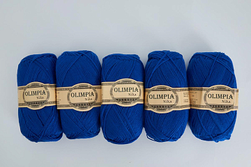 Пряжа для ручного вязания Олимпия Ника/Olimpia Nika цв.G13 синяя 5шт*100г
